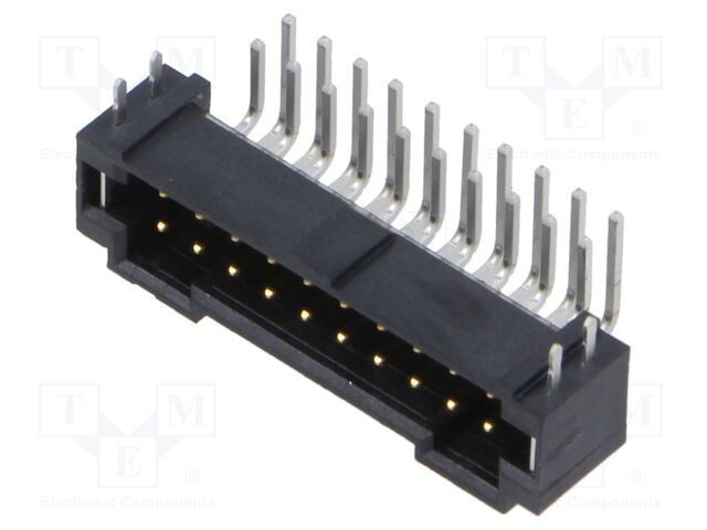 Conector SAMTEC T2M 20 pini PCB-PCB soclu tată &icirc;n unghi 2,6A THT aurit