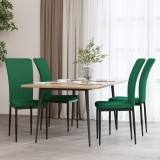 vidaXL Scaune de bucătărie, 4 buc., verde &icirc;nchis, catifea
