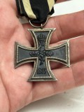 Decoratie Militara Germana WWI - CRUCEA DE FIER CL. II - 1914 + Panglica - 100% Originala - De colectie !
