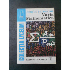 George St. Andonie - Varia Mathematica