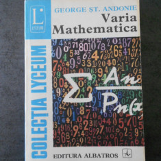 George St. Andonie - Varia Mathematica