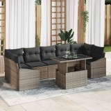 VidaXL Set de canapele pentru grădină 8 pcs Gri 100 x 55 x 73 cm