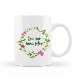 Cana alba personalizata &quot;Cea mai buna sotie&quot;, INOVATIX&reg;. 330ml, Oem