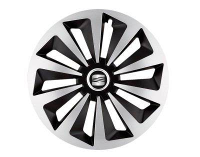 Set 4 capace roti Fox Gri-Negru R15 pentru gama auto Seat foto