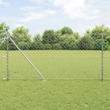 Set de St&acirc;lpi de Gard Argintiu 25 x 1 m Oțel galvanizat