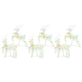 vidaXL Renii LED cu 180 LED 6 pcs Multicolor PET 3399387