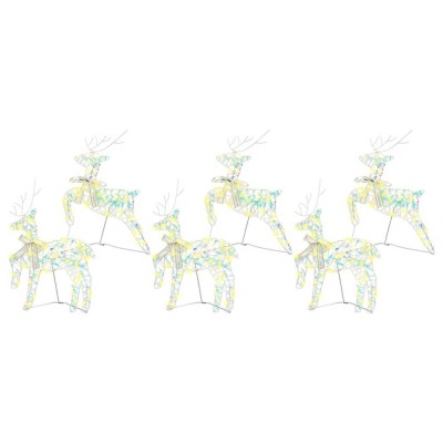vidaXL Renii LED cu 180 LED 6 pcs Multicolor PET 3399387 foto