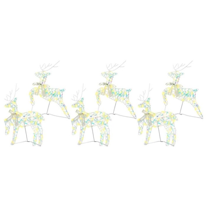 vidaXL Renii LED cu 180 LED 6 pcs Multicolor PET 3399387