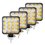 Set 4 proiectoare 16 LED 48W auto OFF-ROAD, masini de teren, tractoare, Universal