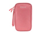 Geanta Tellur pentru organizare cabluri si accesorii, 21 x 12,5 x 6 cm, poliester, roz