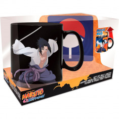 Set Cadou Naruto Shippuden - Cana Heat Change 460ml + Coaster Uchiha