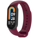 Curea smartwatch compatibila xiaomi mi band 8 / 8 nfc, waterproof, tpu, wine red