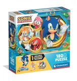 Puzzle Clementoni, Sonic the Hedgehog cu sticker inclus, 180 piese