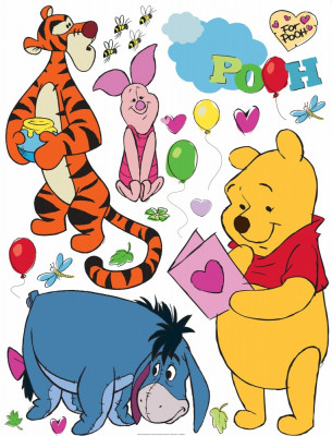 Sticker Winnie the Pooh si Prietenii - 65x85cm - DK861 foto