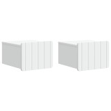vidaXL Dulap de noapte suspendat cu sertar 2 pcs Alb 33 x 34,5 x 24 cm 898256