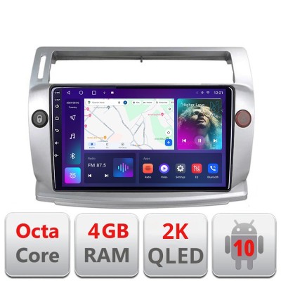 Navigatie Citroen C4 C-088 Android Octa Core Ecran 2K QLED GPS 4G 4+32GB 360 KIT-088+EDT-E409-2K CarStore Technology foto