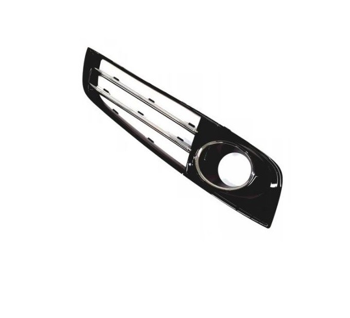 Grila bara fata Audi A8 (4f/D4), 12.2009-11.2013, Crom/Negru, Fara Gauri Faruri Ceata, parte montare Grila bara fata, stanga, 133027-1, Aftermarket
