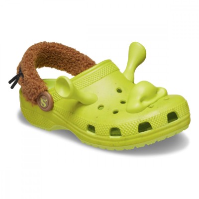 Saboti Crocs Classic Dreamworks Shrek Clog Kids Verde - Lime/Punch foto