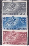 INDONEZIA 1958 CICLISM MNH 3 TIMBRE, Sport, Nestampilat