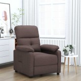 VidaXL Fotoliu rabatabil, maro &icirc;nchis, material textil