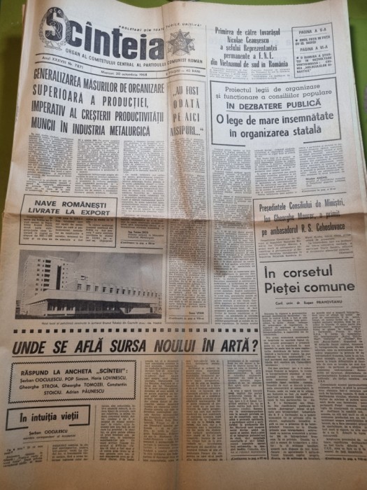 scanteia 30 octombrie 1968-art. unde se afla sursa noului in arta ?
