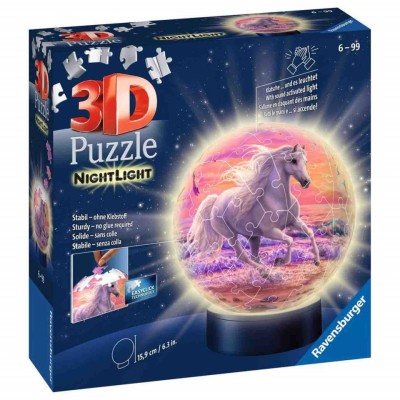 Puzzle 3D Luminos Cal Pe Plaja, 72 Piese foto