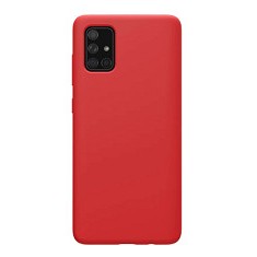 Huse silicon antisoc cu microfibra interior Samsung Galaxy A51 , Rosu