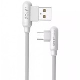 Cablu Golf Wing Micro USB 45M 1m 2.4A alb