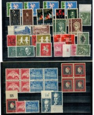 Saar 1953-1959 - Lot timbre neuzate, cu dubluri