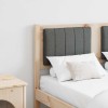 VidaXL Tăblie tapițată Maro 120 cm Lemn de pin masiv și stofă 879075
