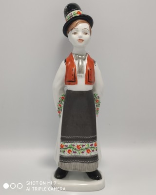 Figurina vintage din porțelan Hollohaza Ungaria-mic defect foto