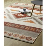 Covor Premium Belgian Model Sparta 19028-064, Marime 80 x 150 cm, Maro, Antialergic, Polipropilena, Living, Dormitor, Sufragerie, Birou