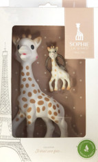 Set aniversar Girafa Sophie in cutie cadou cu breloc Vulli foto