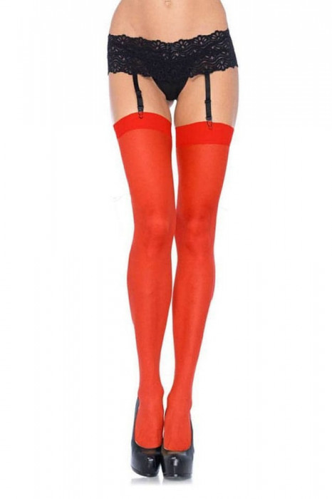 Ciorapi rosii, Leg Avenue, Sheer Stockings, S-L