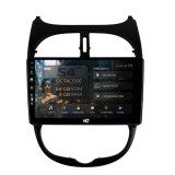 Navigatie HUB64 Peugeot 206 (1998-2012), 4GB RAM, Android 13, Octacore, Slot Sim 4G, DSP, GPS, Wi-FI, Carplay, Android Auto, USB, Bluetooth, Waze, Tou