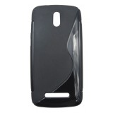 Husa silicon S-line neagra pentru HTC Desire 500
