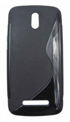 Husa silicon S-line neagra pentru HTC Desire 500 foto