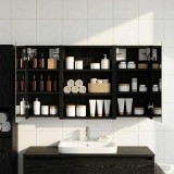 vidaXL Set dulap baie cu raft 3 pcs 100 x 10,5 x 50 cm Lemn compozit 3403681