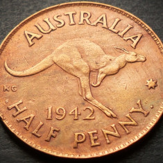 Moneda istorica HALF PENNY - AUSTRALIA, anul 1942 * cod 4588