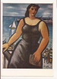 FA91 -Carte Postala- GERMANIA - Masereel, Frau aus der provence in Schwarz, necirculata