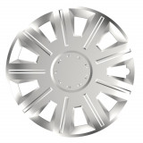 Capac roata auto Versaco Victory 14 inch argintiu, pentru jante din otel, din ABS de inalta calitate, montaj usor, 1 bucata