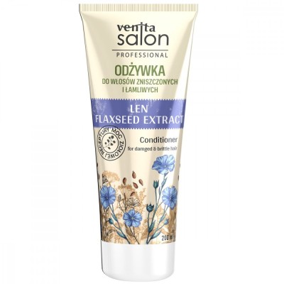 Balsam pentru par deteriorat cu extract de seminte de in, Venita Salon Professional, 200ml foto