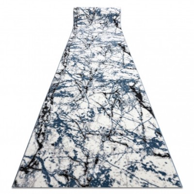 Traversa modern COZY 8871 Marble, Marmură - structural două niveluri de l&amp;acirc;nă albastru, 100 cm foto