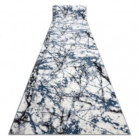 Traversa modern COZY 8871 Marble, Marmură - structural două niveluri de l&acirc;nă albastru, 100 cm