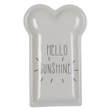 Cumpara ieftin Set 6 farfurii ceramica alba gri Hello 10x17x2 cm
