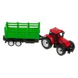 Set Vehicule Jucărie, Tractor cu Remorcă, 1 bucata, model aleator, Plastic, Oem