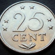 Moneda exotica 25 CENTI - ANTILELE OLANDEZE (Caraibe), anul 1980 * cod 3879