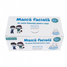Masca Faciala Pentru Copii - Set 50 Buc - 3 straturi - Albastru