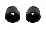 Capace de evacuare universale negre lucioase, potrivite pentru Porsche Design, lungime 210mm, diametru intrare 63mm Performance AutoTuning