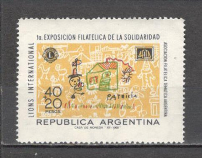 Argentina.1968 Expozitia filatelica de solidaritate-Desene de copii GA.259 foto